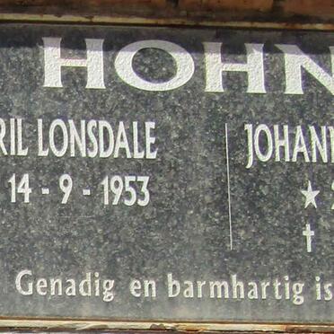 HOHNE Cyril Lonsdale 1953- & Johanna Carolina F. 1952-