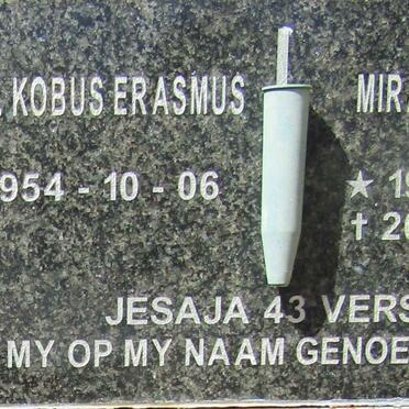 ERASMUS J.A.J. Kobus 1954 - & Miranda 1956-2009