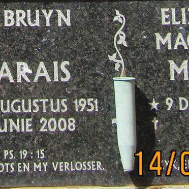 MARAIS Du Bruyn 1951-2008 & Elizabeth Magrietha 1957 -