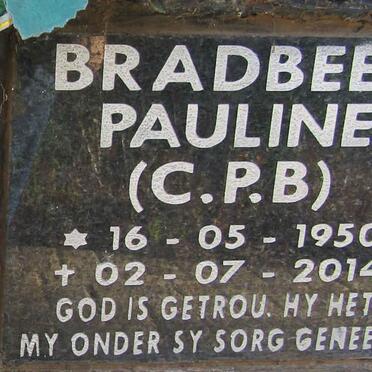 BRADBEER Pauline C.P.B. 1950-2014