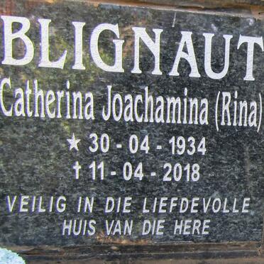 BLIGNAUT Catherina Joachamina 1934-2018