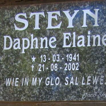 STEYN Daphne Elaine 1941-2002