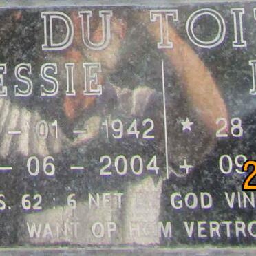 TOIT Jan, du 1941-2021 &amp; Bessie 1942-2004