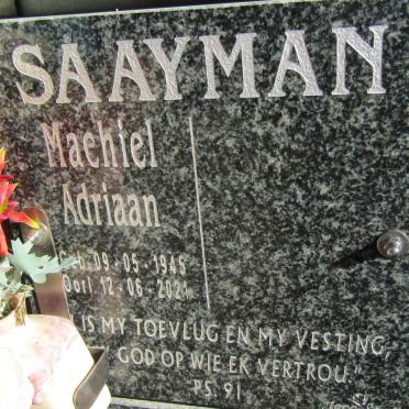 SAAYMAN Machiel Adriaan 1945-2021