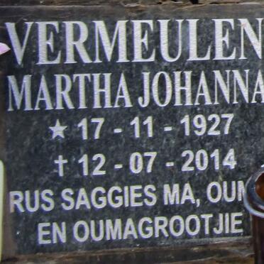 VERMEULEN Martha Johanna 1927-2014