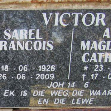 VICTOR Sarel Francois 1928-2009 &amp; Anna Magdalena Catharina 1931-2007