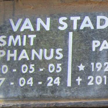 STADEN Smit Stephanus, van 1920-1987 &amp; Pamela 1926-2012