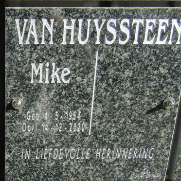 HUYSSTEEN Mike, van 1954-2020
