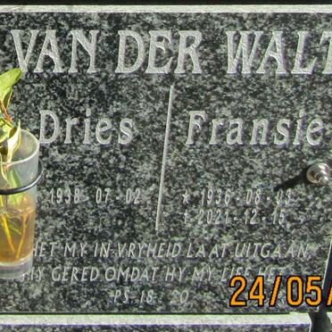 WALT Dries, van der 1938- &amp; Fransie 1936-2021
