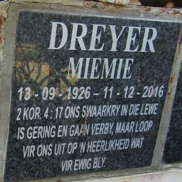 DREYER Miemie 1926-2016