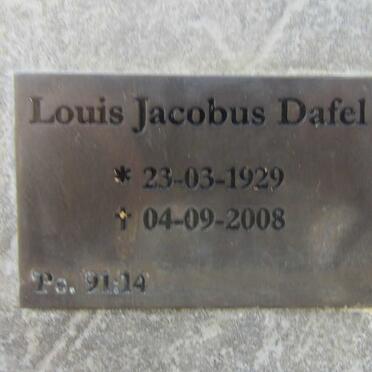 DAFEL Louis Jacobus 1929-2008
