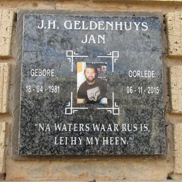GELDENHUYS J.H. 1981-2015