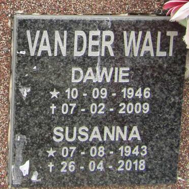 WALT Dawie, van der 1946-2009 &amp; Susanna 1943-2018
