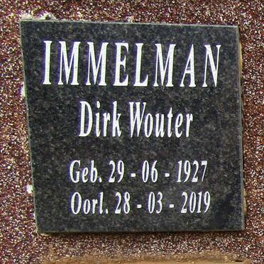 IMMELMAN Dirk Wouter 1927-2019