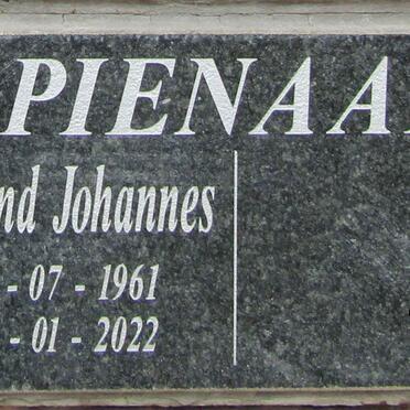 PIENAAR Barend Johannes 1961-2022
