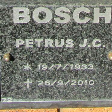BOSCH Petrus J.C. 1933-2010