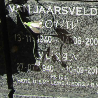 JAARSVELDT Louw, van 1940-2008 &amp; Susan 1940-2010