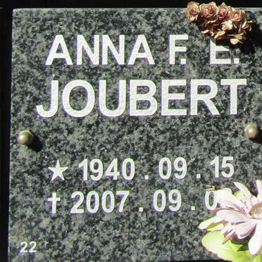 JOUBERT Anna F.E. 1940-2007