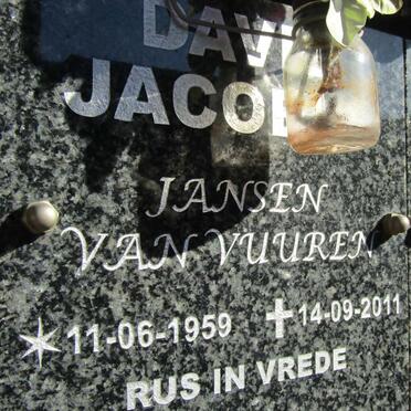 VUUREN David Jacob, Jansen van 1959-2011