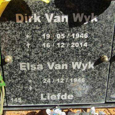 WYK Dirk, van 1946-2014 &amp; Elsa 1946-