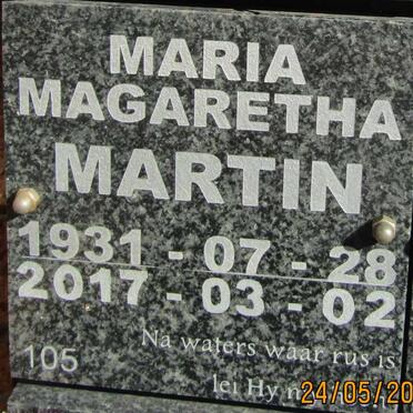 MARTIN Maria Magaretha 1931-2017