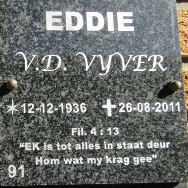 VYVER Eddie, v.d. 1936-2011