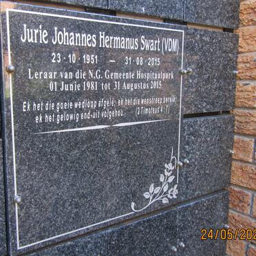 MERWE Jurie Johannes Hermanus Swart, van der 1951-2015