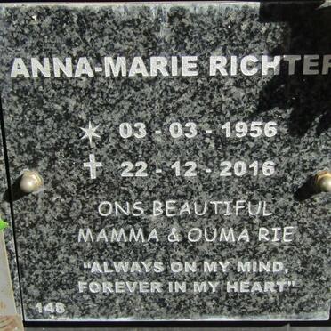 RICHTER Anna-Marie 1956-2016