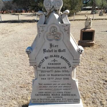 ANDRESEN Detlef Nikolaus 1843-1898 &amp; Catharina Maria LENSCH 1842-1902