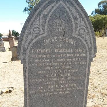 BREBNER Elizabeth Blackhall nee LAIRD -1888 :: BREBNER Hugh Laird -1879 :: BREBNER Hugh Gordon -1885