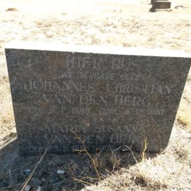 BERG Johannes Christian, van den 1849-1900 &amp; Maria Susanna 1855-1928