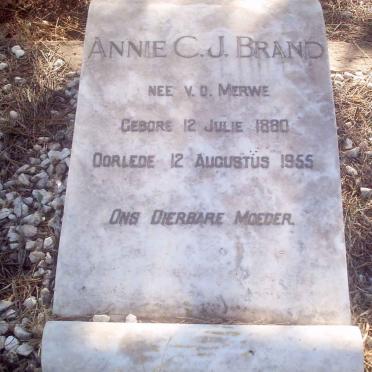 BRAND Annie C.J. nee V.D. MERWE  1880-1955