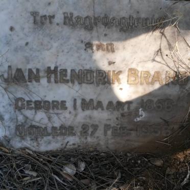 BRAND Jan Hendrik 1856-1936