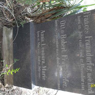 FRAUNDORFER Otto Robert 1852-1904 &amp; Frances BECK 1856-1891 :: FRAUNDORFER Anna Leonora Marie 1880-1880