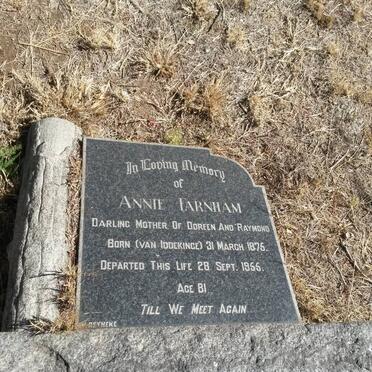 FARNHAM Annie nee VAN IDDEKINGE 1875-1955