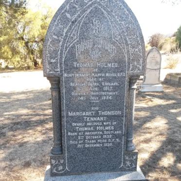 HOLMES Thomas 1817-1894 &amp; Margaret Thomson TENNANT 1839-1930