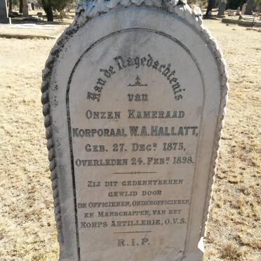 HALLATT W.A. 1875-1898