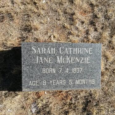 McKENZIE Sarah Cathrine Jane 1837-