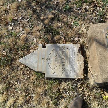 SUTTON Louisa 1825-1882