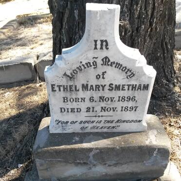 SMETHAM Ethel Mary 1896-1897
