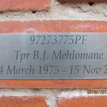 MEHLOMANE B.J. 1975-2006
