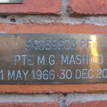 MASHILO M.G. 1966-2003