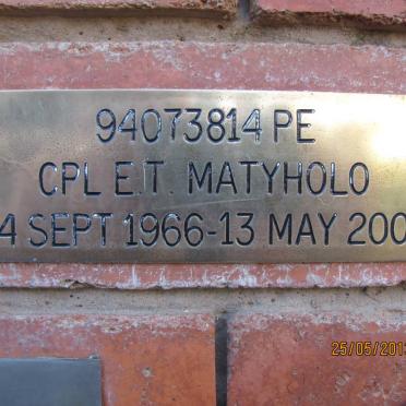 MATYHOLO E.T. 1966-2003