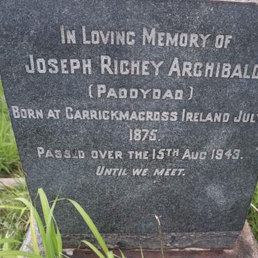 ARCHIBALD Joseph Richey 1875-1943