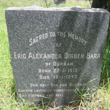 BARR Eric Alexander Dibben 1913-1943