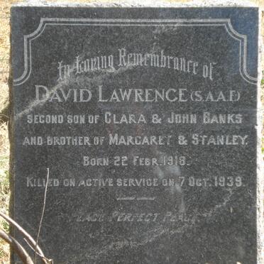 BANKS David Lawrence 1918-1939