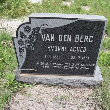 BERG Yvonne Agnes, van den 1931-1961