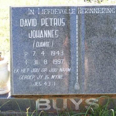 BUYS David Petrus Johannes 1943-1997