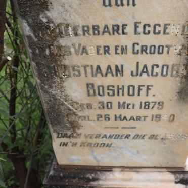 BOSHOFF Christiaan Jacobus 1879-1940