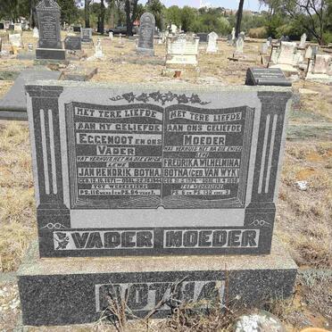 BOTHA Jan Hendrik 1871-1944 &amp; Fredrika Wilhelmina VAN WYK 1874-1950